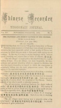 No. 6, November - December, 1884