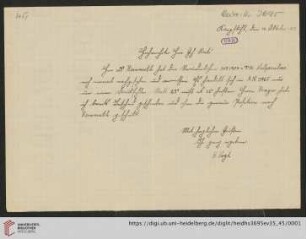 Briefe von Heinrich Vogt an Max Wolf: Brief von Heinrich Vogt an Max Wolf