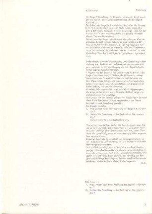 Stellungnahmen Forschung - Architektur