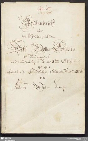 Grubenbericht über das Grubengebäude Hilfe Gottes Erbstolln zu Memmdorf in der auswärtigen Revier IIten Abtheilung gelegen - 17.6776 4.