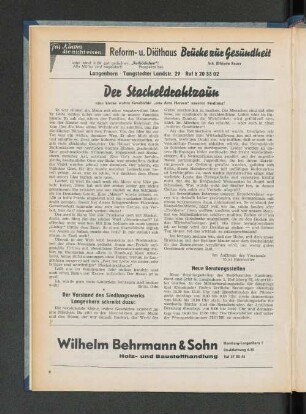 Der Stacheldrahtzaun