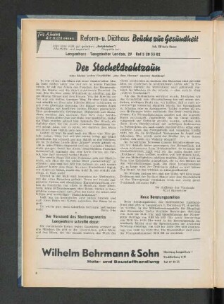 Der Stacheldrahtzaun