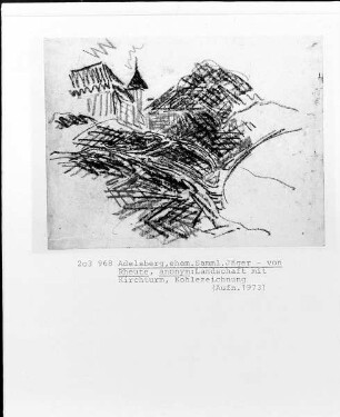 Landschaft mit Kirchturm