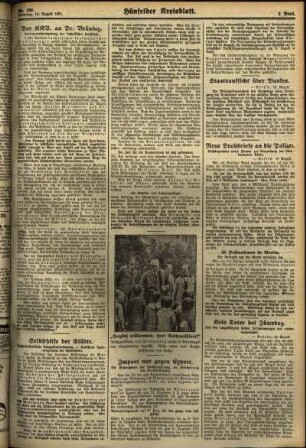 Zweite Ausgabe vom Dienstag, den 18. August 1931.
