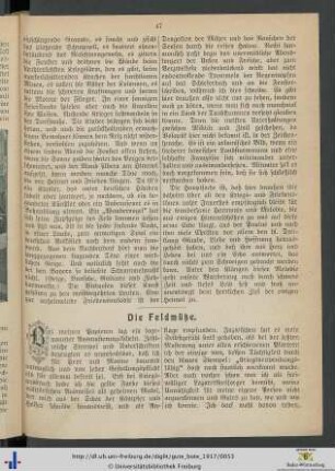 Die Feldmütze.