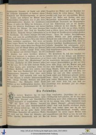 Die Feldmütze.
