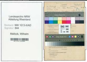 Entnazifizierung Wilhelm Mallock , geb. 15.06.1914 (Sparkasseninspektor)