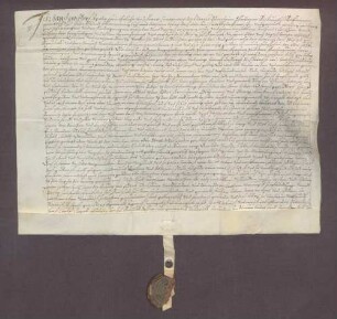 Hans Großkopf, Einwohner zu Odenheim, und seine Ehefrau Agathe verschreiben dem Ritterstift Bruchsal eine jährliche Gült von 1 Gulden für 20 Gulden Kapital.