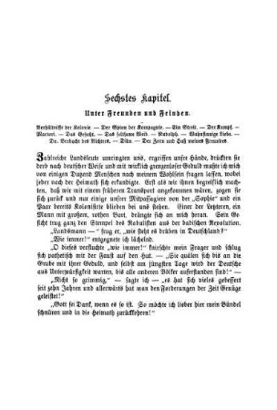 Sechstes Kapitel. Unter Freunden und Feinden.