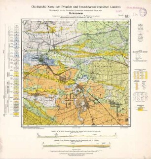 3244 Kremmen, Geologische Karte von Preußen und benachbarten deutschen Ländern