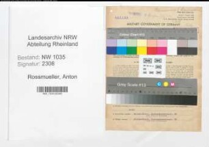 Entnazifizierung Anton Rossmoeller , geb. 07.03.1897 (Kaufmaennischer Angestellter)