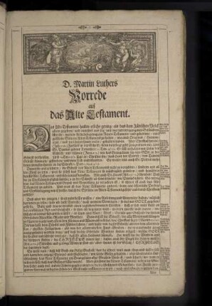 D. Martin Luthers Vorrede auf das Alte Testament.