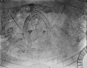 Christus in der Mandorla mit Heiligen
