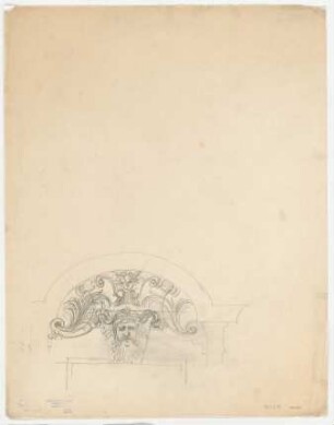 Thiersch, Friedrich von; München; Justizpalast - Treppenhaus - Supraporte mit antropmorpher Dekoration (Teilansicht)