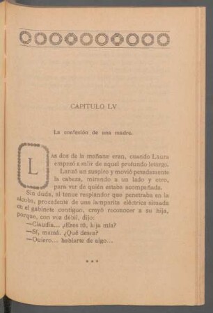 Capítulo LV - La confesión de una madre.