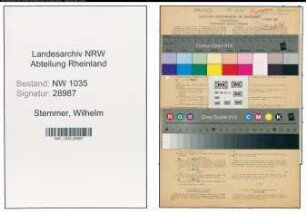 Entnazifizierung Wilhelm Stemmer , geb. 20.12.1889 (Maschinist)