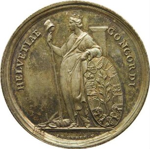 Basel - Verdienstmedaille für die zum Grenzschutz aufgebotenen Schweizertruppen während des 1. Koalitionskrieges