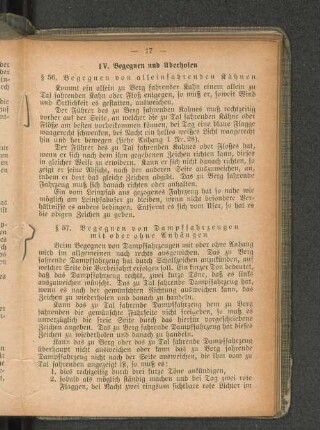 IV. Begegnen und Überholen