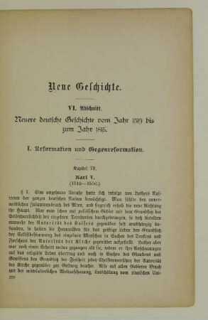 I. Reformation und Gegenreformation