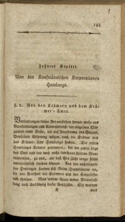 Zehntes Kapitel. Von den Kaufmännischen Korporationen Hamburgs.