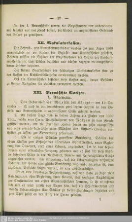XIII. Vermischte Notizen