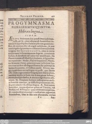 Progymnasma Nonagesimum Quintum. Hebraea lingua. Iidem.