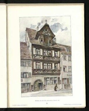 Wohnhaus aus dem XVII. Jahrhundert in Schwäbisch Hall. Außenansicht.