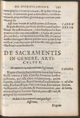 De Sacramentis In Genere, Articulus V.