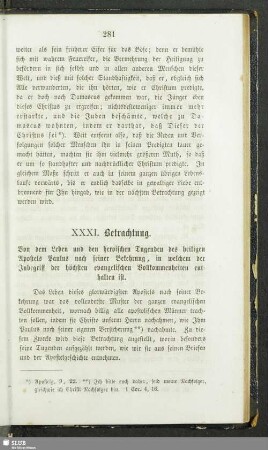 [XXXI. - XXXVIII. Betrachtung]