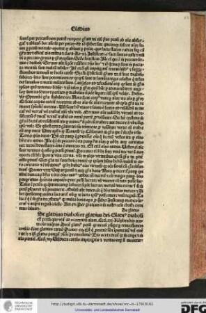 [E]st gladius diaboli et gladius dei, gladius diaboli est peccatum quo utitur ad occidendum animam, Eccli xxi Romphea bis...