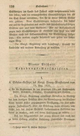 Vierter Abschnitt. Erhebungs-Vorschriften