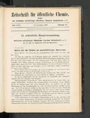 Heft XXII. 30. November 1909. Jahrgang XV.