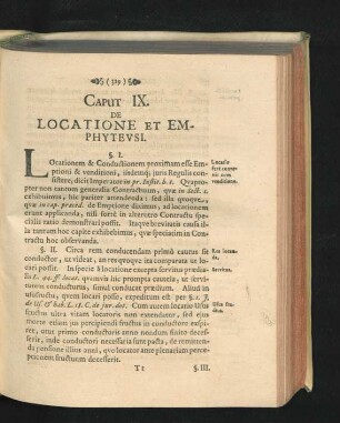 Caput IX. De Locatione Et Emphyteusi.