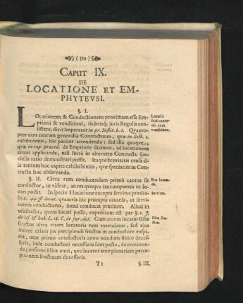 Caput IX. De Locatione Et Emphyteusi.