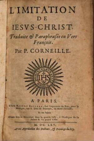 L' Imitation de Jesus-Christ