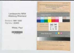 Entnazifizierung Paul Weise, geb. 29.09.1897 (Polizeibeamter)