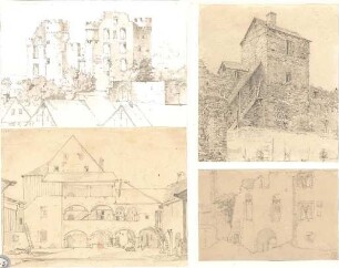 Lange, Ludwig; Lange - Archiv: V.3 Gotik (Burgen) - Ansichten, Perspektive