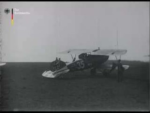 Angriff eines feindlichen Bombengeschwaders auf einen deutschen Flugplatz (1918)