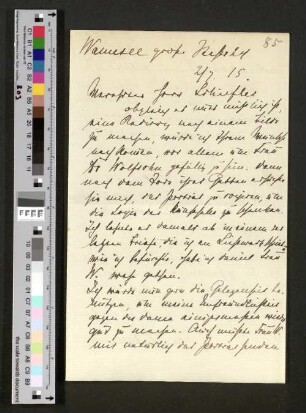Brief an Gustav Schiefler