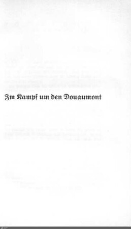 Im Kampf um den Douaumont