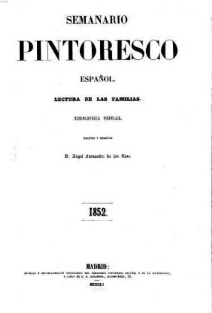 Semanario pintoresco español. 1852, 1852