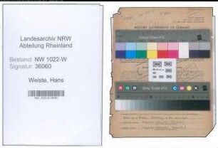 Entnazifizierung Hans Weiste , geb. 08.12.1912 (Lehrer)