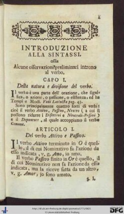 Introduzione Alla Sintassi.