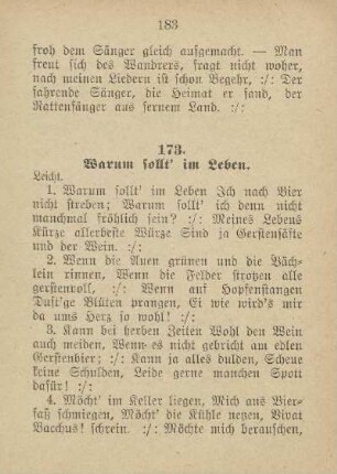 173. Warum sollt' im Leben