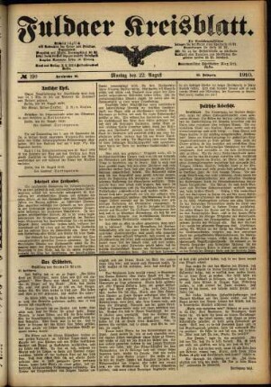 Ausgabe vom Montag, den 22. August 1910.