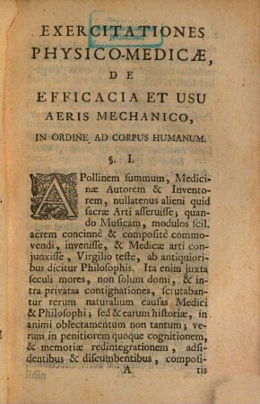 Exercitatio physico-medica de efficacia aeris in Corpore humano