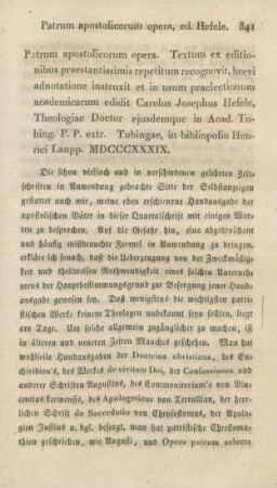 341-348 [Rezension] Patrum apostolicorum opera