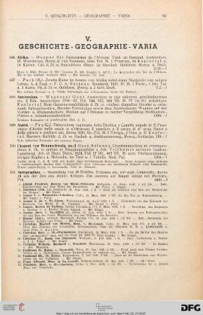 V. Geschichte – Geographie – Varia (Nr. 696-972)