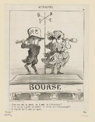 Yoyez-vous venir un courrier?...,Blatt 49 der Folge "Actualités“, in: „Le Charivari“, Paris 1853