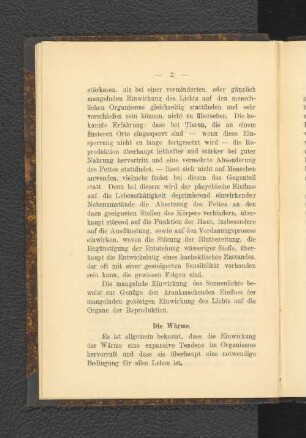 Die Wärme.